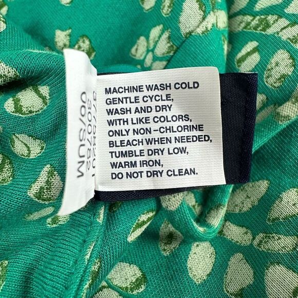 Gap Women's M Cinch Chest Slip Dress Green Cream Leaf Print Fairycore Coquette - Picture 7 of 9